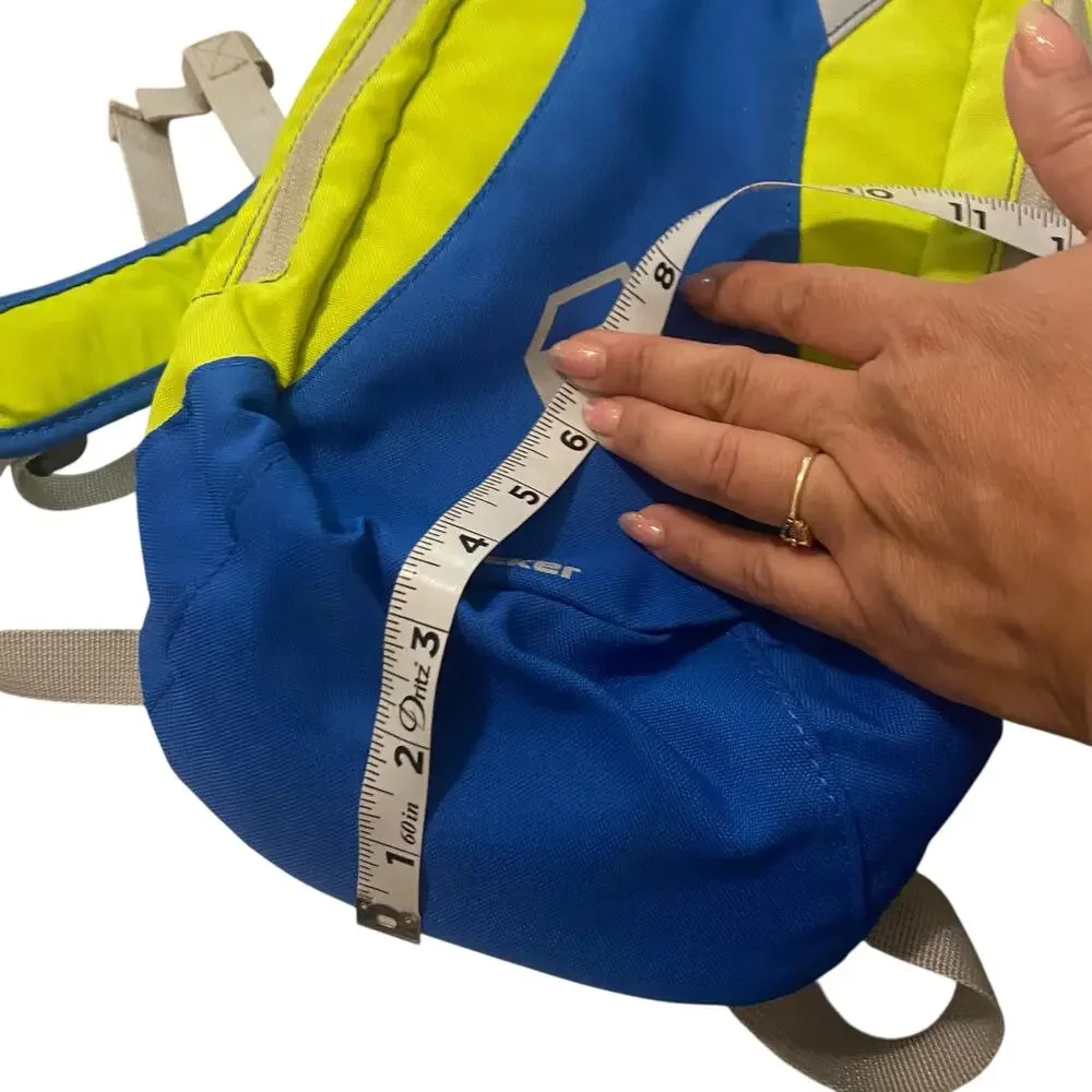 CamelBak Children's Kicker Hydration Backpack in blue and Lime Green High Vis